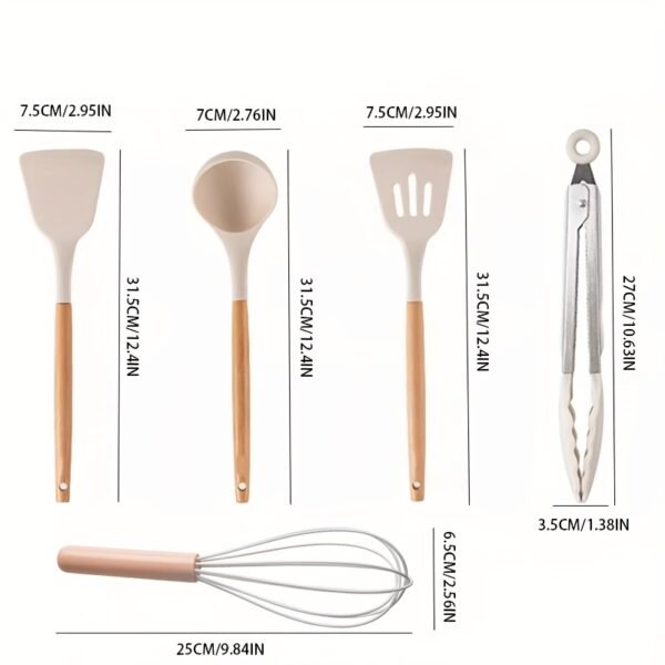 5 set Silicone Kitchen Utensil Se