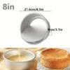 8-Inch Non-Stick Round Cake Pan with Removable Bottom