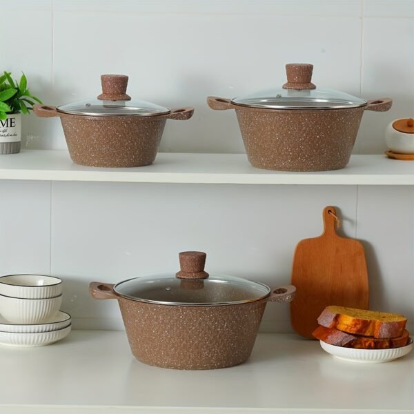 3pcs Maifanstone Non-Stick Cookware Set (24cm / 28cm / 32cm Stockpots)