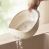 1pc Durable Colander Bowl with Built-in Filter