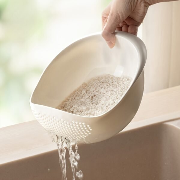 1pc Durable Colander Bowl with Built-in Filter