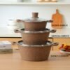 3pcs Maifanstone Non-Stick Cookware Set (24cm / 28cm / 32cm Stockpots)