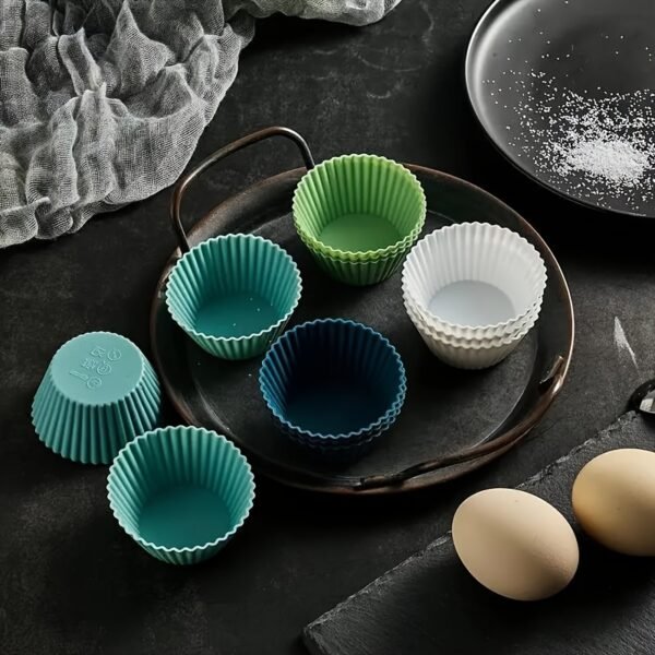 41d810f4-ff87-411b-a567-1f6f2e006dfa.jpg 24 Pack of Reusable Silicone Liners for Cupcakes And Muffins