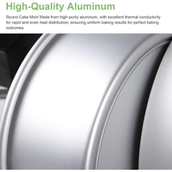 1pc of Odem Round Anodized Aluminum Cake Pan Featuring a Removable Base