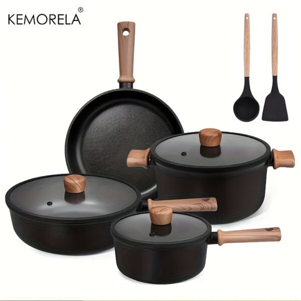 KEMORELA 13pcs Ceramic Cookware Set