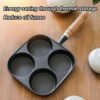 4-Cup Cast Iron Egg & Pancake Pan Non-Stick Omelette Skillet