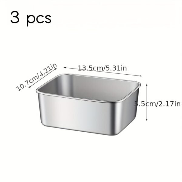 3pcs Multifunctional Rectangular Baking Molds