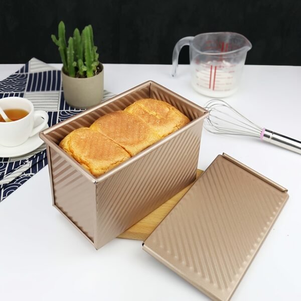 450g Carbon Steel Non-Stick Loaf Pan with Lid (Premium Baking Mold)