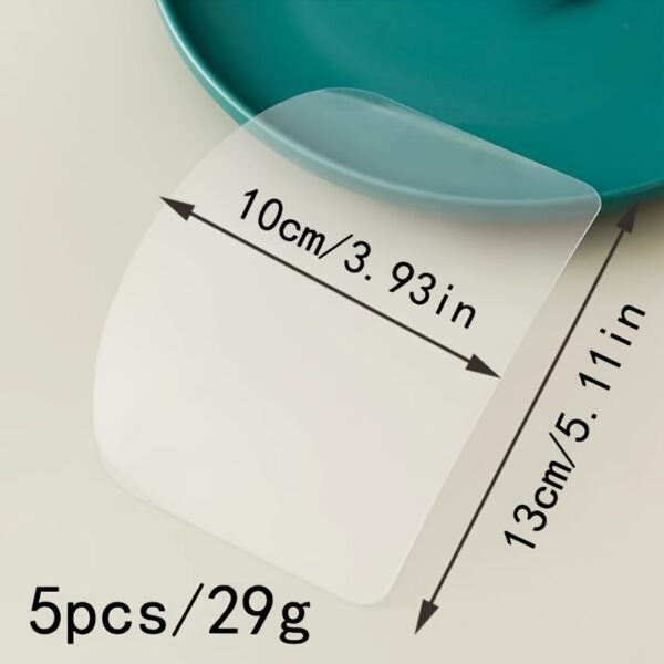 5pcs Transparent Cake Scraper & Smoothing Tool Set Cream Spatula Kit