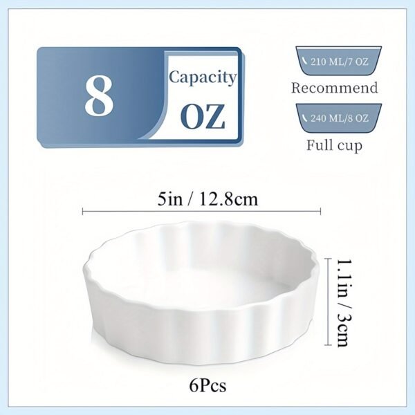 6pcs Deepen Porcelain Ramekins
