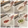 1pc Durable Colander Bowl with Built-in Filter