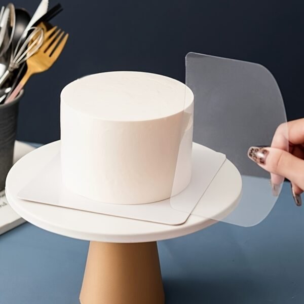 5pcs Transparent Cake Scraper & Smoothing Tool Set Cream Spatula Kit