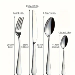 16pcs Stainless Steel Tableware Set | Kitchen Essential
