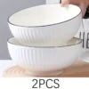 2pcs Ceramic Noodle Bowls | Kitchen Essential
